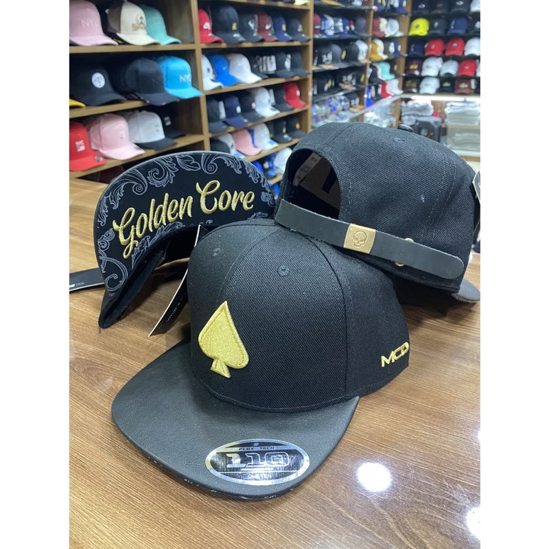 Boné Mcd Lost Fitão Masculino Aba Reta MCD Golden Dourado MCD Beija flor