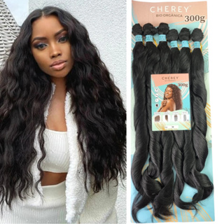 Cabelo Bio Orgânico Ondulado PERLA CHEREY 300g Entrelace Fios Longos, Naturais e Leves em Oferta na Shopee