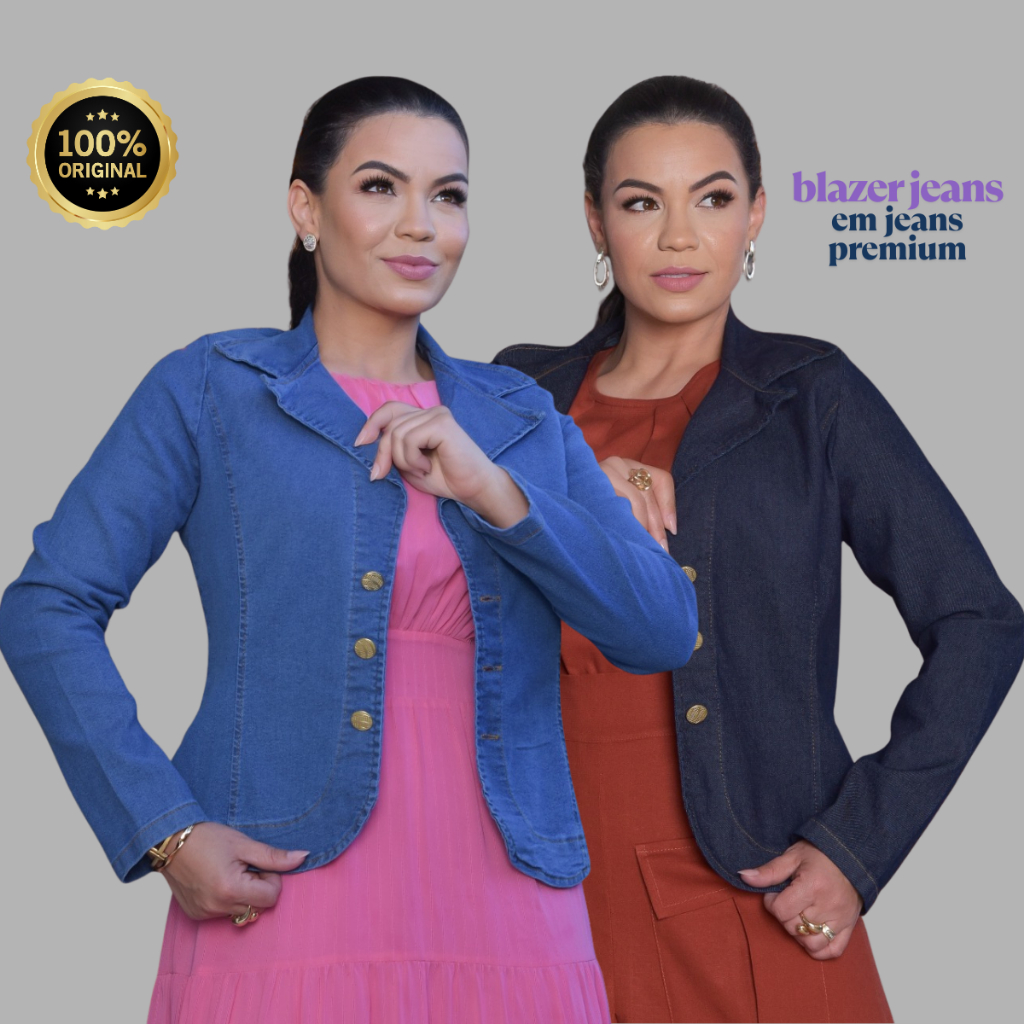 blazer jeans feminino social ,jaqueta feminina, casaquinho jeans
