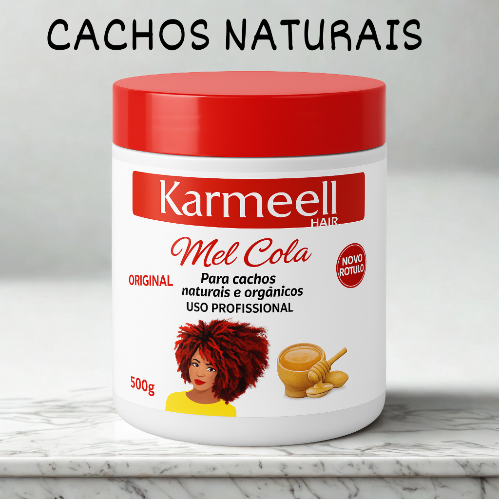 Mel Cola Para Cachos Naturais e Orgânicos 500g Original em Oferta na Shopee