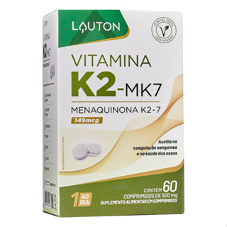 Vitamina K2 Mk7 Menaquinona 149mcg (60 cápsulas) - Lauton em Oferta na Shopee