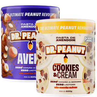 KIT 2 PASTA DE AMENDOIM ZERO ADIÇÃO DE AÇUCAR SEM GLÚTEN 600G -  DR. PEANUT em Oferta na Shopee