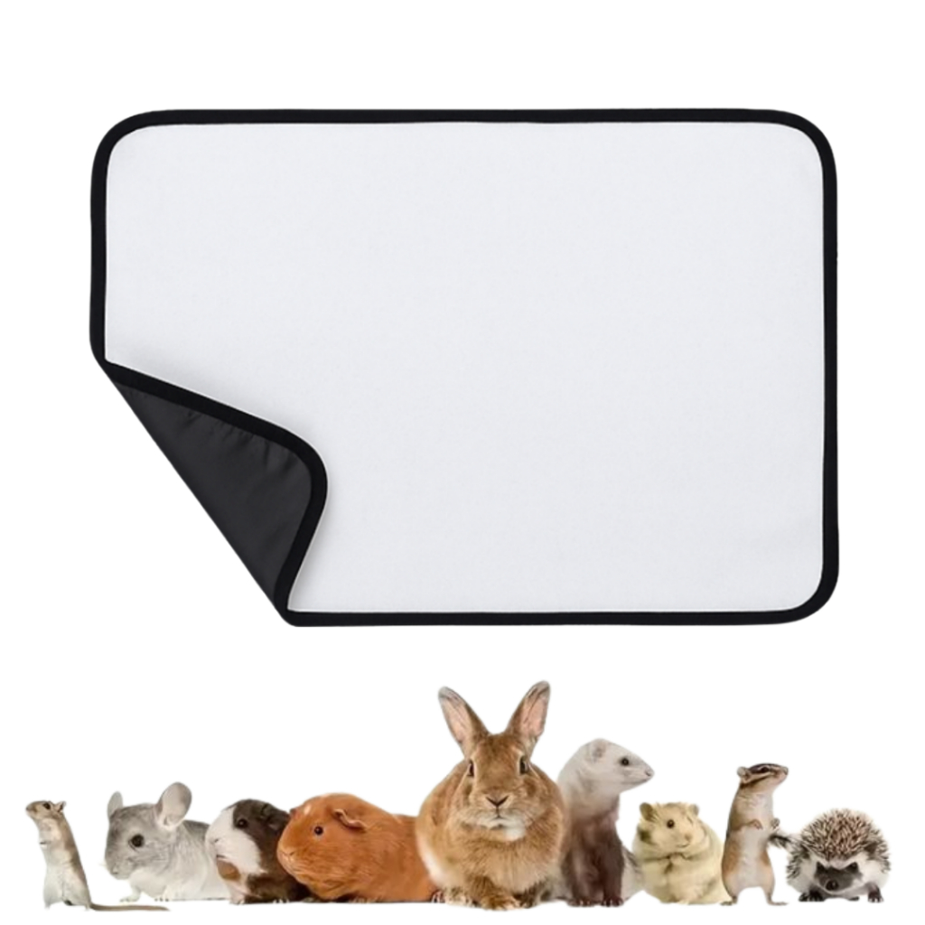 Tapete Absorvente para Gaiola de Porquinho da Índia Coelho Hamster Chinchila Cercado - 50x35cm