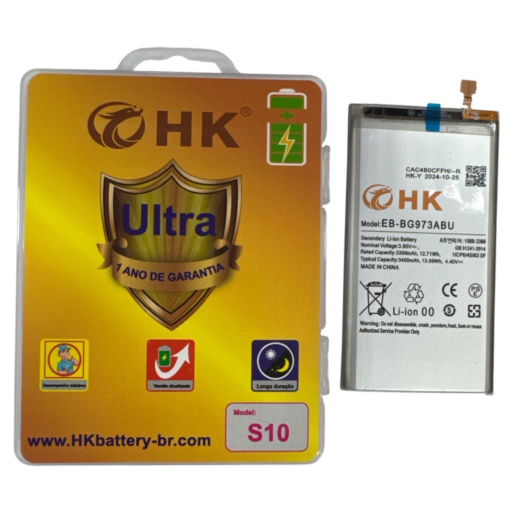 Bateria EB- BG973ABU Compatível Com Galaxy S10 Alta Capacidade + Maior Duração!