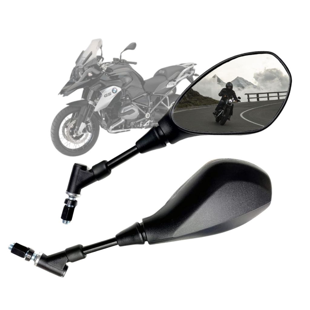 Retrovisor Modelo Bmw Moto Honda Haste Longa 360° Lente Convexa em Oferta na Shopee