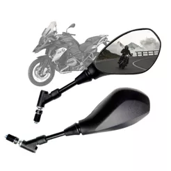 Retrovisor Modelo Bmw Moto Honda Haste Longa 360° Lente Convexa