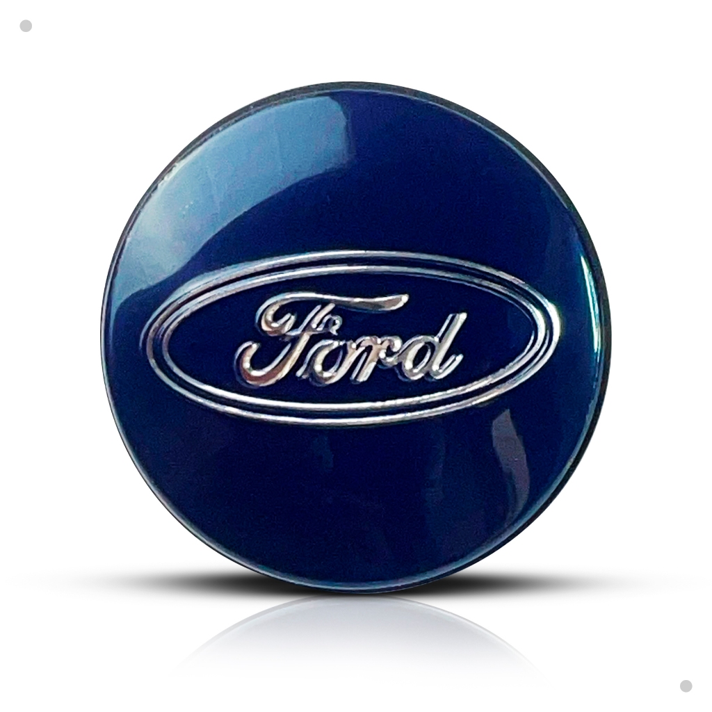 01 Unidade Calotinha Centro Da Roda Ford Focus Azul 55mm