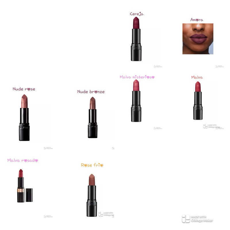 Batom Ultramatte Avon Nude Terracota/ Malva Rosado/Malva Misterioso/ Malva/ Amora/Nude Rose