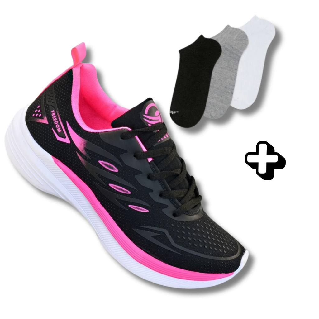 Kit Fitness Feminino Tênis + Meia | Performance com Estilo