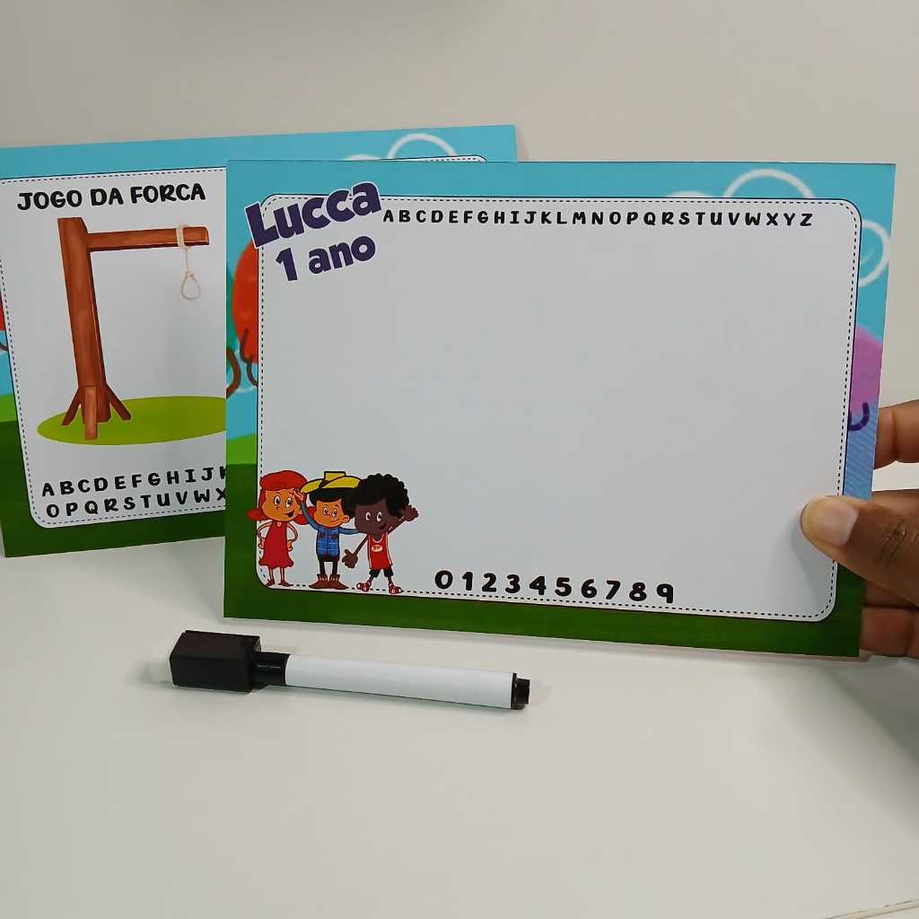 Lembrancinha 3 PALAVRINHAS MENINO, Lousa Mágica 3 em 1 - Personalizado / Aniversário / Decoração / Festa Infantil