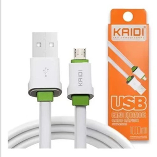 Cabo Carregador 1M USB Micro Usb V8 Tipo C Lightning Iphone Kaidi Turbo Reforçado Kaidi Original em Oferta na Shopee