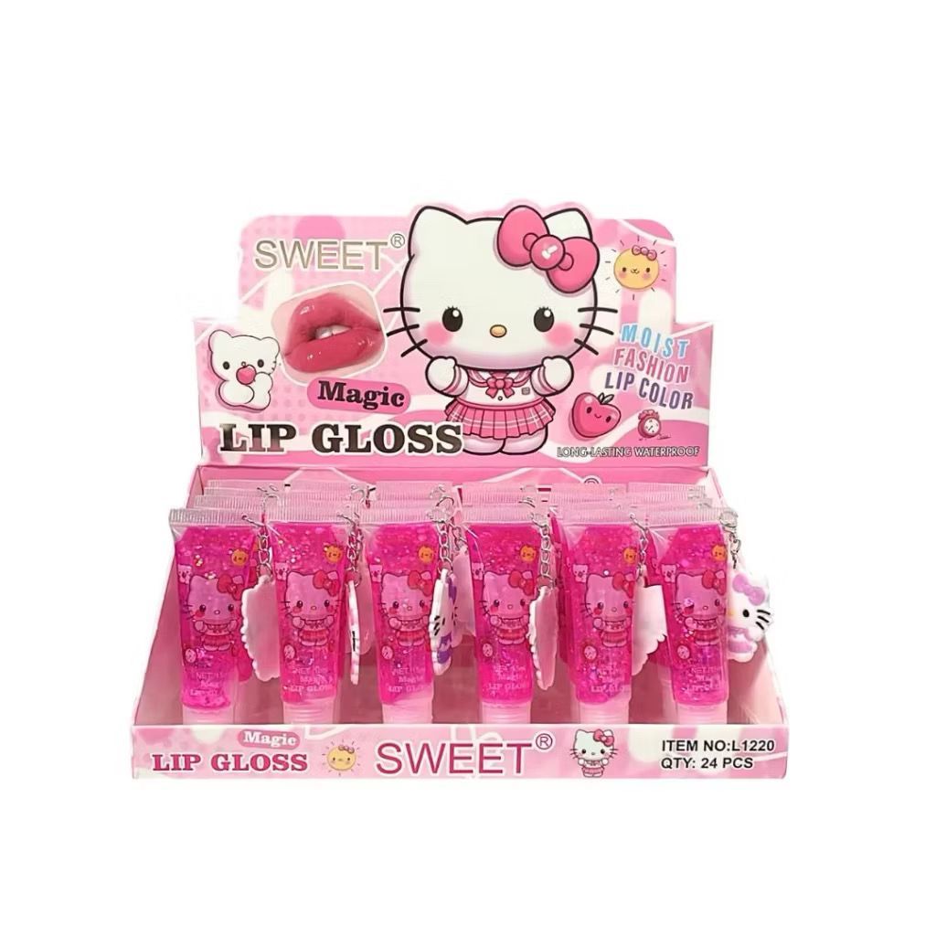 Lip Gloss Magic infantil com Chaveirinho Hello Kitty em Oferta na Shopee