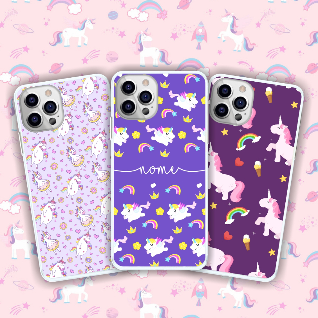 Capa de celular Unicórnios Personalizada Capinha de celular