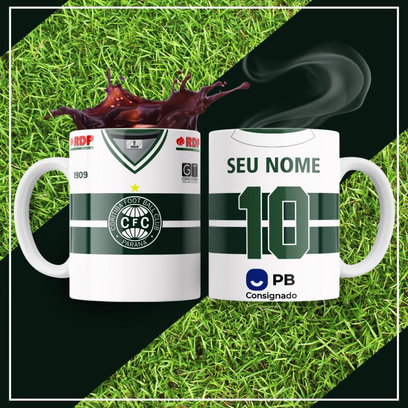 Caneca do Coritiba personalizada com seu nome