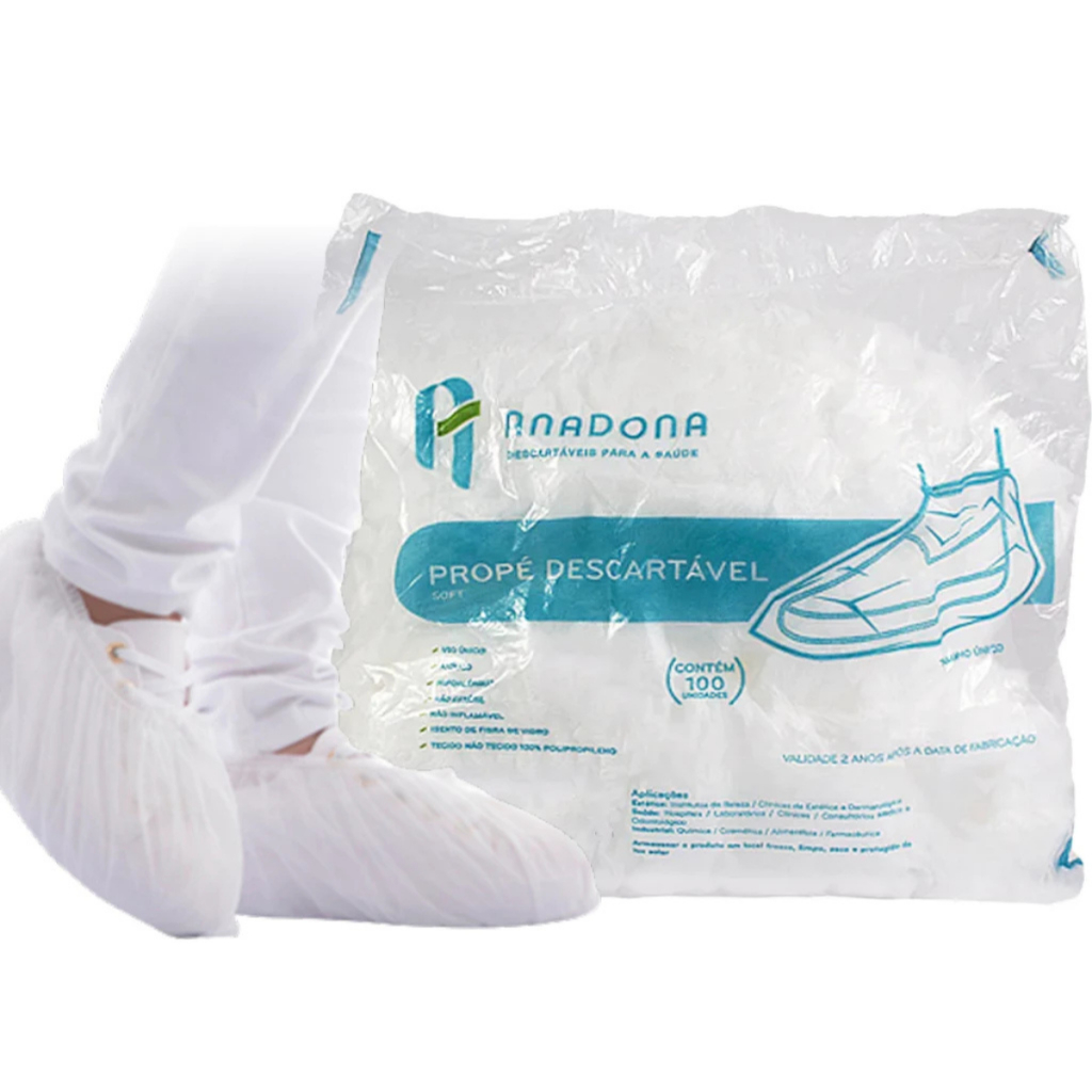 Propé Sapatilha Descartável C/ Elástico TNT - ANVISA em Oferta na Shopee