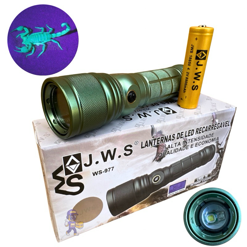 Lanterna Uv Led Ultra Violeta Luz Negra Dinheiro Falso Escorpião JWS WS-977
