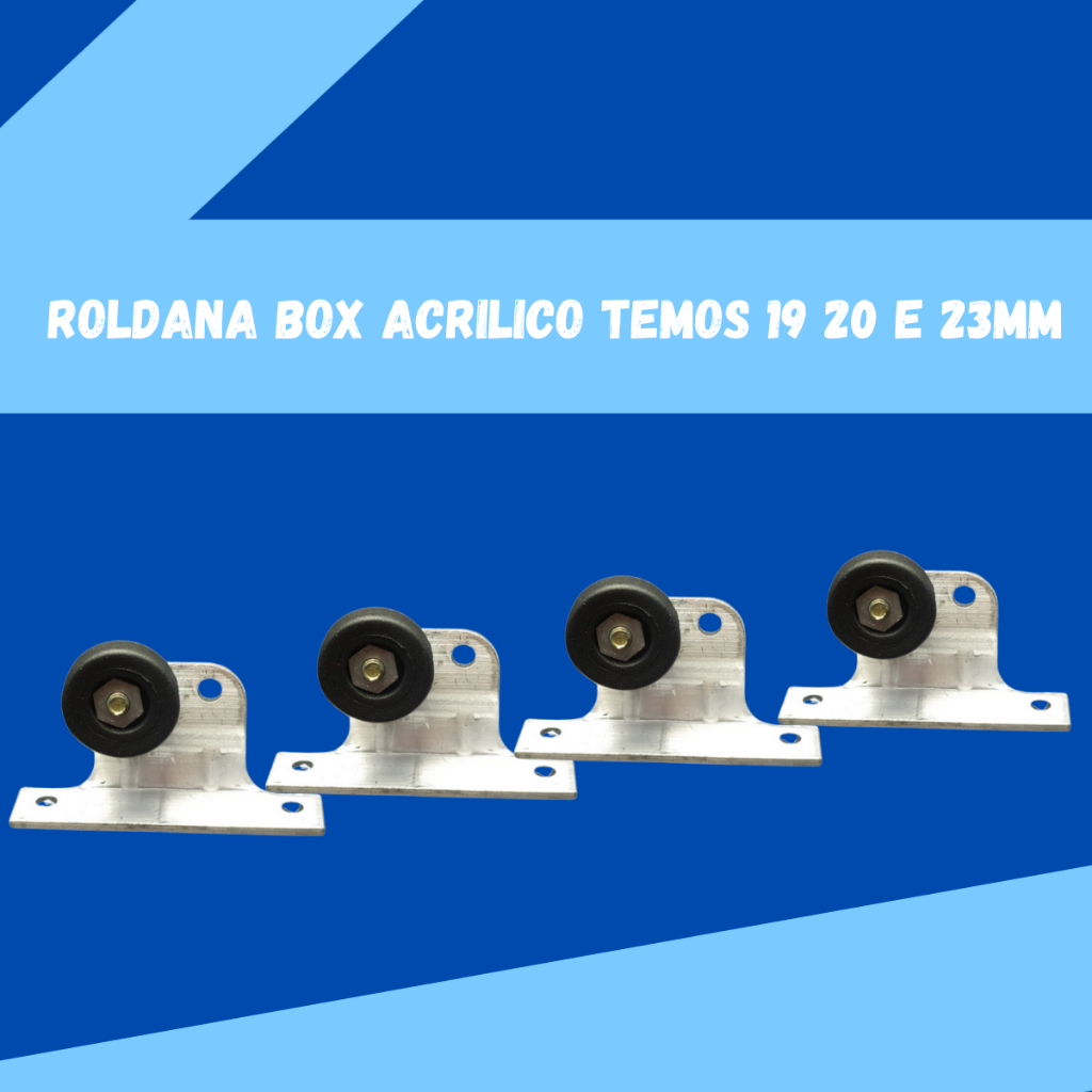 Roldana Box 19mm Cavalete Acrilico Abrigo Pia Kit 4 Pcs 20 e 23 antigo manutenção reparo segurança