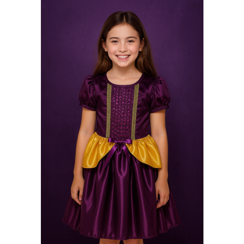 FANTASIA INFANTIL FESTAS PRINCESA RAPUNZEL - PARA AS MENINAS
