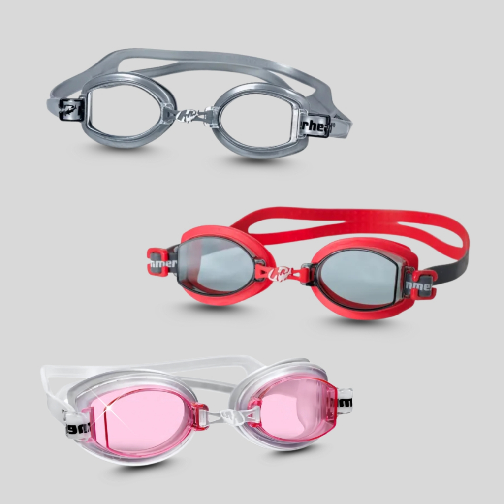 Óculos Natação Hammerhead Proteção Solar UV Profissional Lente Transparente Silicone Resistente