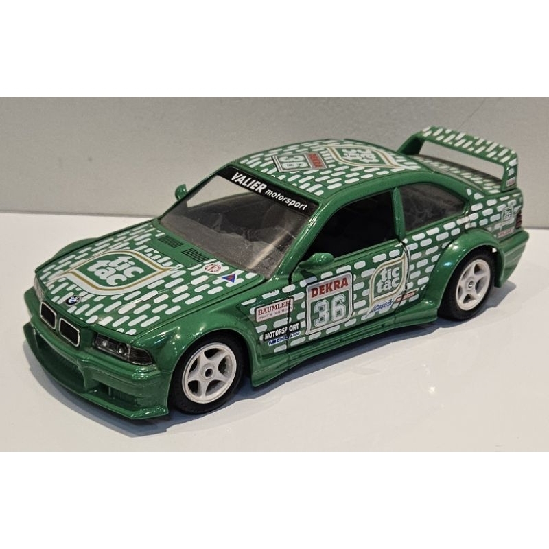 Carrinho Miniatura Bburago Bmw M3 1993 Tic Tac Green 1:24 Loose