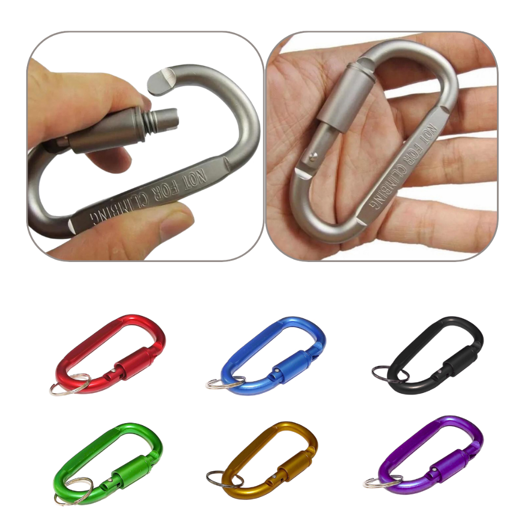 Chaveiro Mosquetão 1 uni Reforçado Colorido Alumínio Trava Prender Acessórios Chaves Organização em Oferta na Shopee