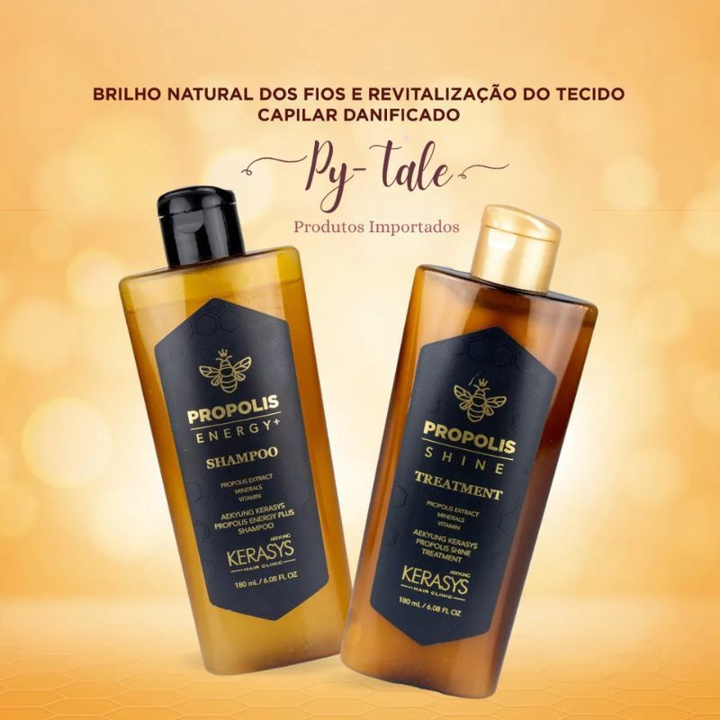 Kit Shampoo Energy + Condicionador Shine - Linha Própolis KERASYS em Oferta na Shopee