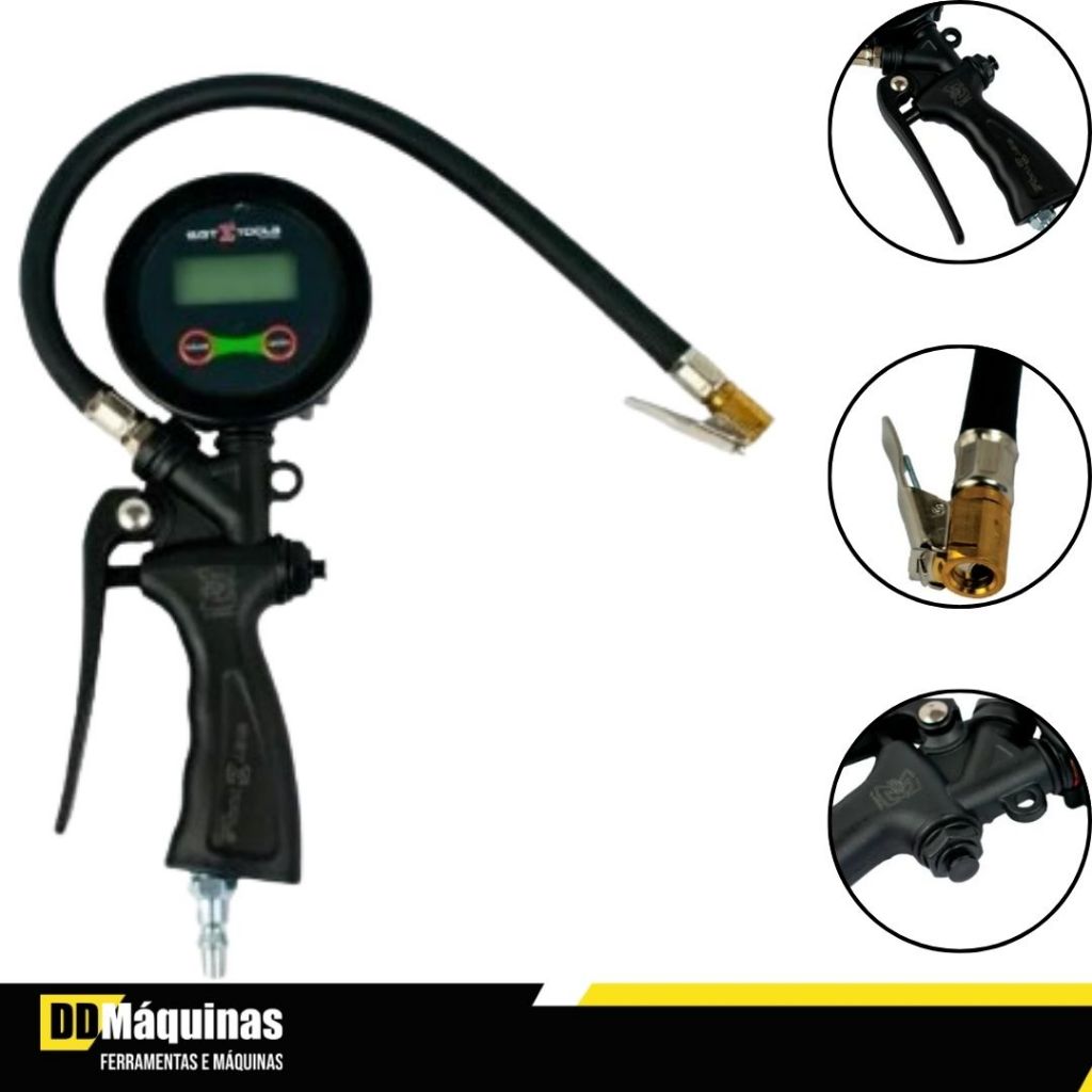 Calibrador Medidor de Pressão de Pneus Digital - Sigma em Oferta na Shopee