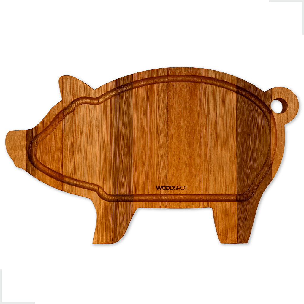 Tabuas de Corte Porco Porção Petisco Churrasco Restaurantes Bar - Madeira Premium 38 x 23 cm