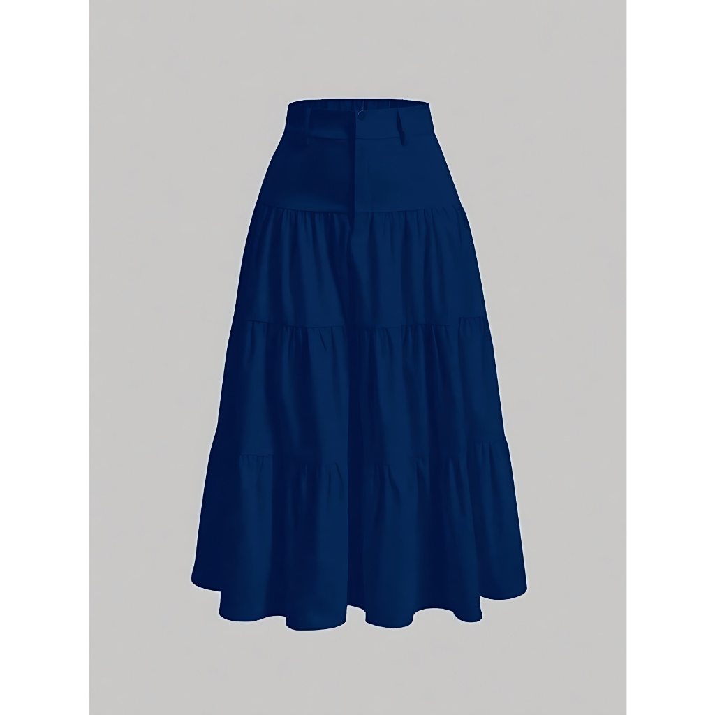 ZALLA Saia Longa com Forro 3 Maria com Babados e Elástico nas Costas | Confortável e Versátil 551 em Oferta na Shopee