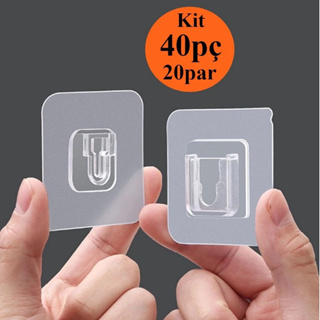 Gancho Adesivo Dupla Face Super Forte Ate 8kg Sem Furos Pregos Para Banheiro E Cozinha em Oferta na Shopee