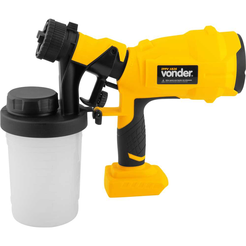 Pistola de Pintura a Bateria Vonder IPPV 1826 18V HVLP Para Látex Verniz Esmalte Profissional