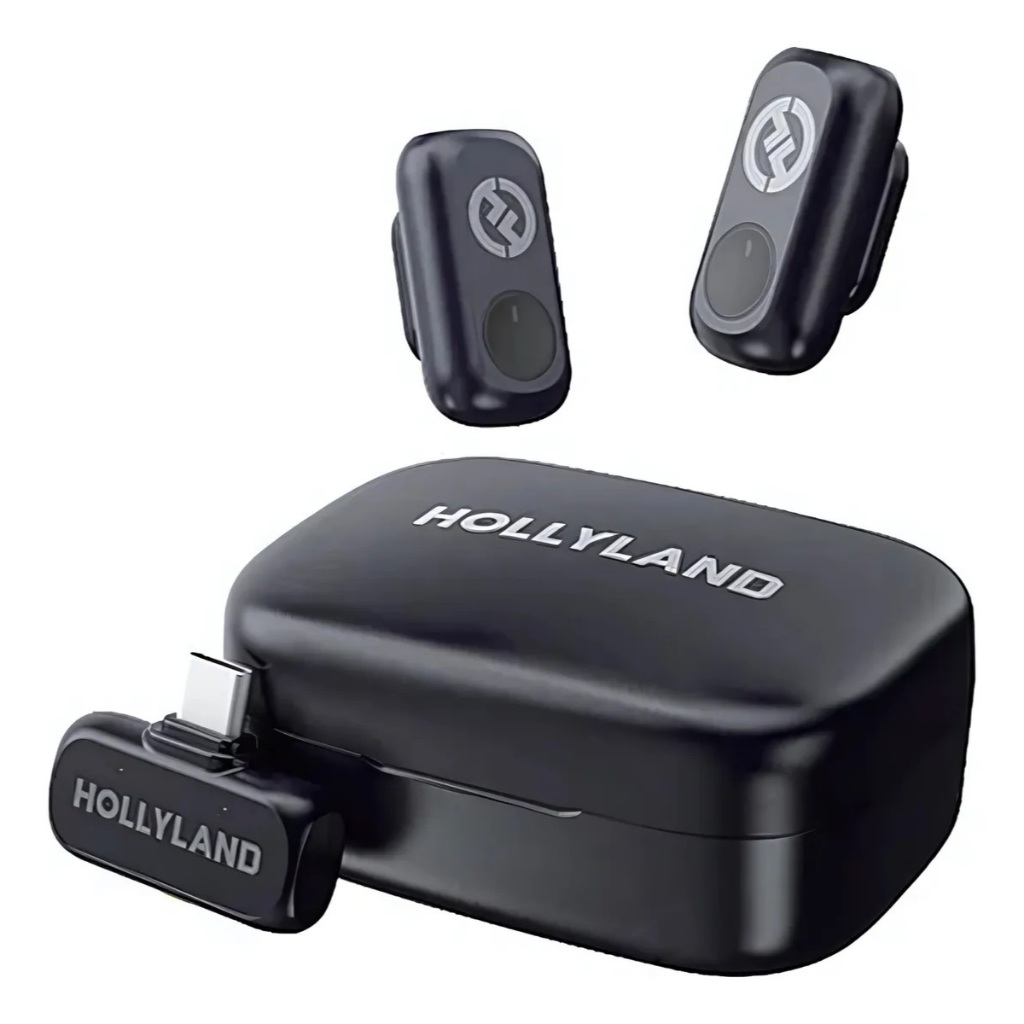 Microfone de Lapela sem fio Hollyland Lark A1 Versão Duo USB Tipo-C Original Lacrado