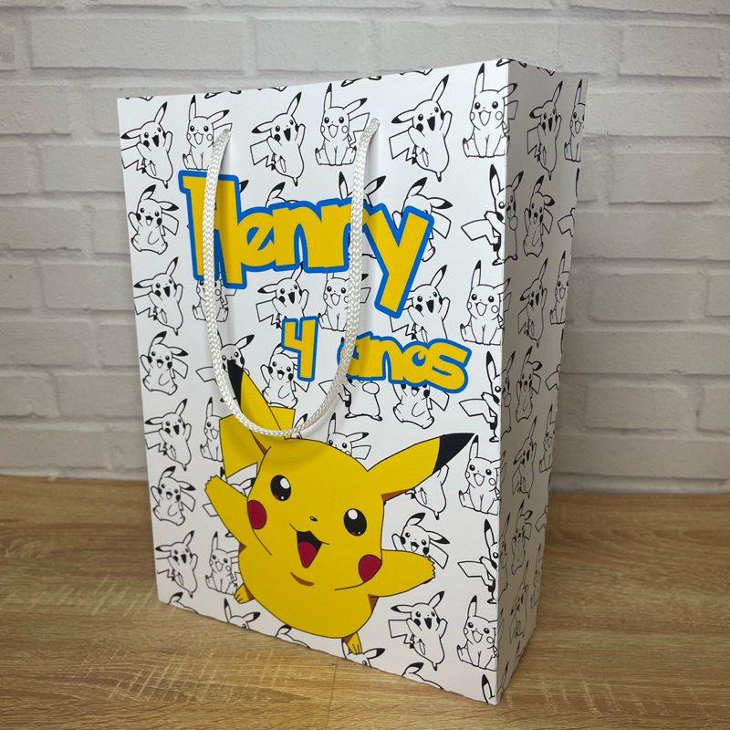 Sacolinha Personalizada Pikachu Pokémon (pegue e monte)