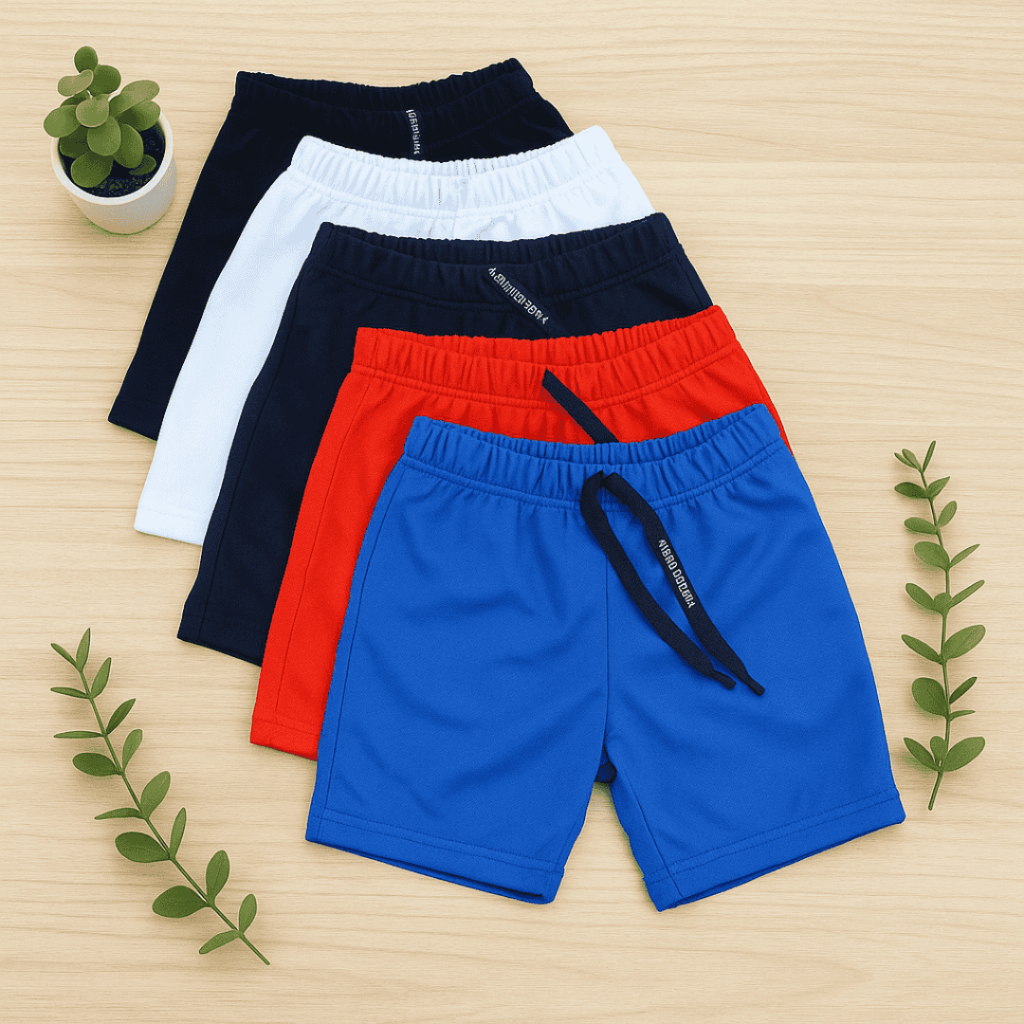 Kit 3 Shorts Bermuda Bebê Infantil Menino Menina 100% Poliéster em Oferta na Shopee