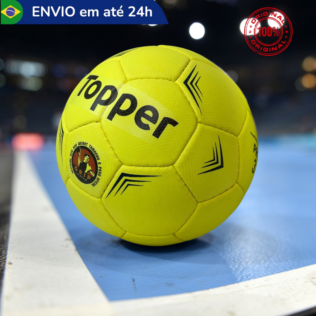 Bola Handball Topper Tamanho T3 H3 Oficial Profissional Resistente Jogo Masculino Juvenil Adulto