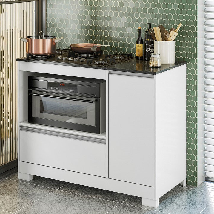 Balcão para Cooktop 5 Bocas 1 Porta 1 Gavetão Notável Móveis