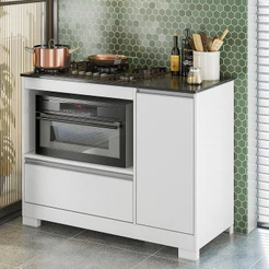 Balcão para Cooktop 5 Bocas 1 Porta 1 Gavetão Notável Móveis