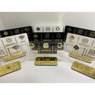 Placa Qr Code 3 em 1 Premium e Personalizável - QR Code Pix/Instagram/Google/Wifi/Whatsapp em Oferta na Shopee