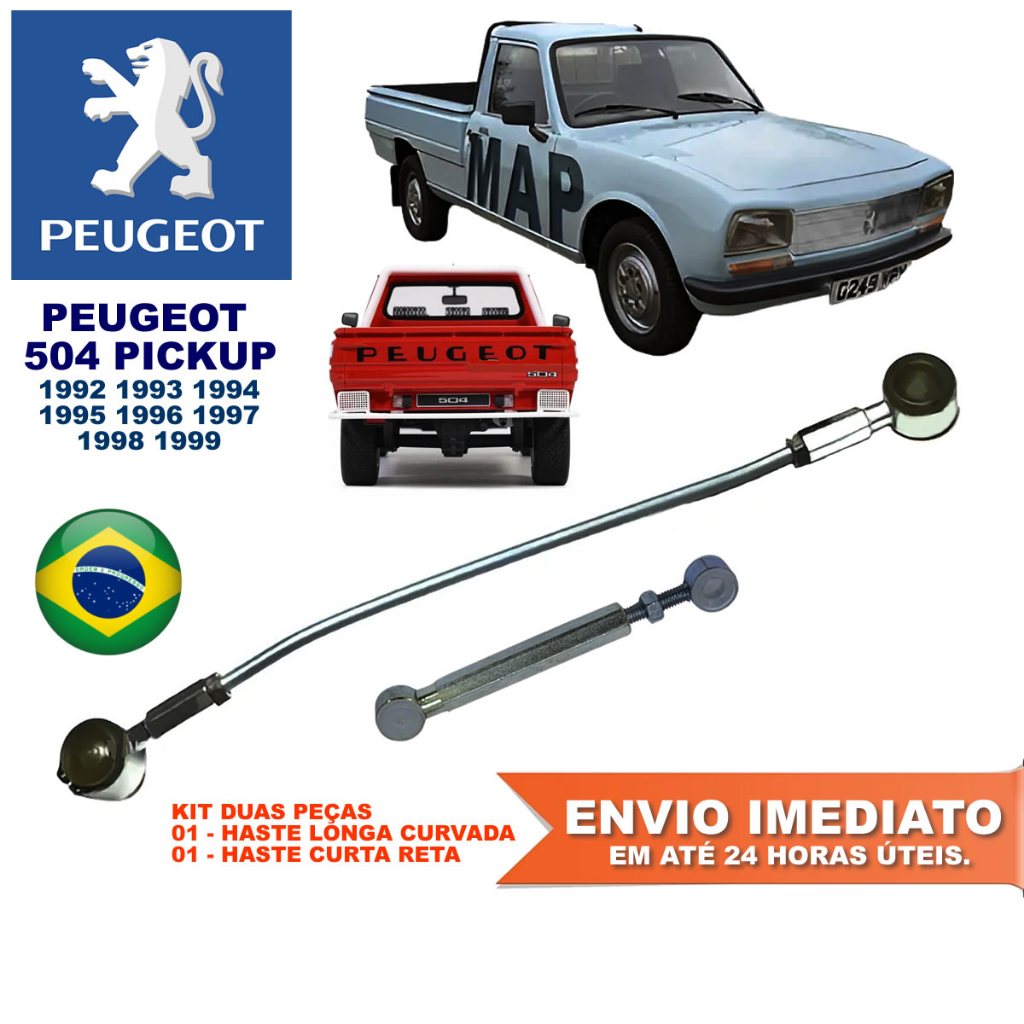 Kit Haste Cambio Trambulador Peugeot 504 Pickup Diesel Kit Haste Longa e Haste Curta Novo com NFe em Oferta na Shopee