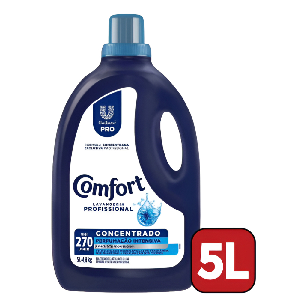 Comfort Concentrado Profissional 5L Amaciante Alto Rendimento - Perfume Duradouro
