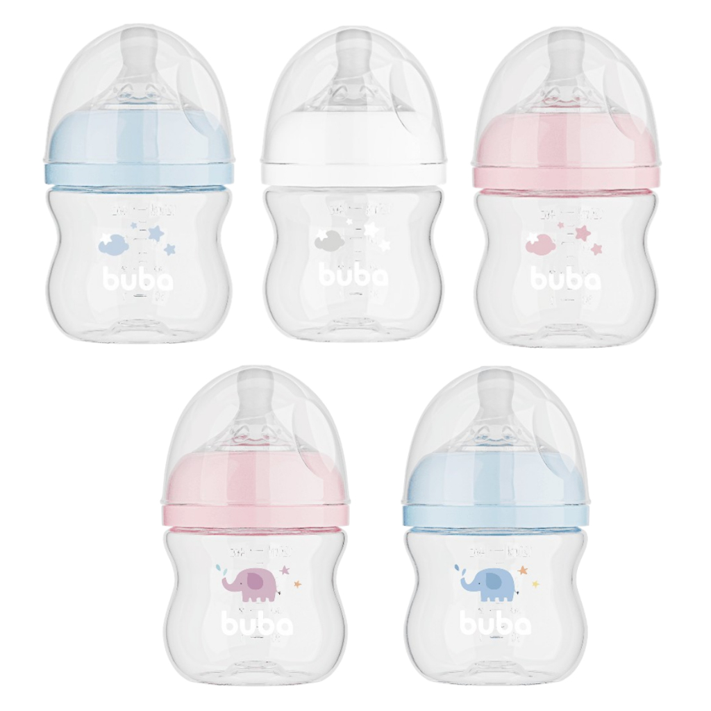 Mamadeira Anticólica Easy Flow Buba Récem Nascido 120 mL Nuvem Bico Confortável e Sedoso +0 meses em Oferta na Shopee