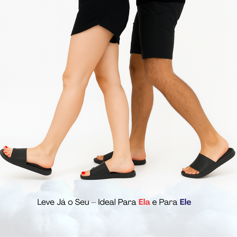 Chinelo Tipo Nuvem Slide Leve Macio resistente Antiderrapante Ortopédico flexivel