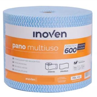 600 Panos  Multiuso Bobina 20x40 Tipo Perfex Limpa Rolo Bobina Pano Cor Azul em Oferta na Shopee