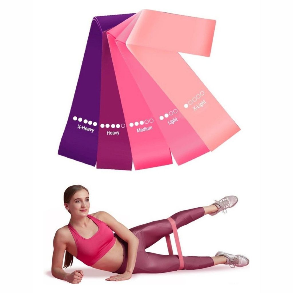 Imagem Faixa elástica Rubber Fit Mini Band multicolor kit com 5