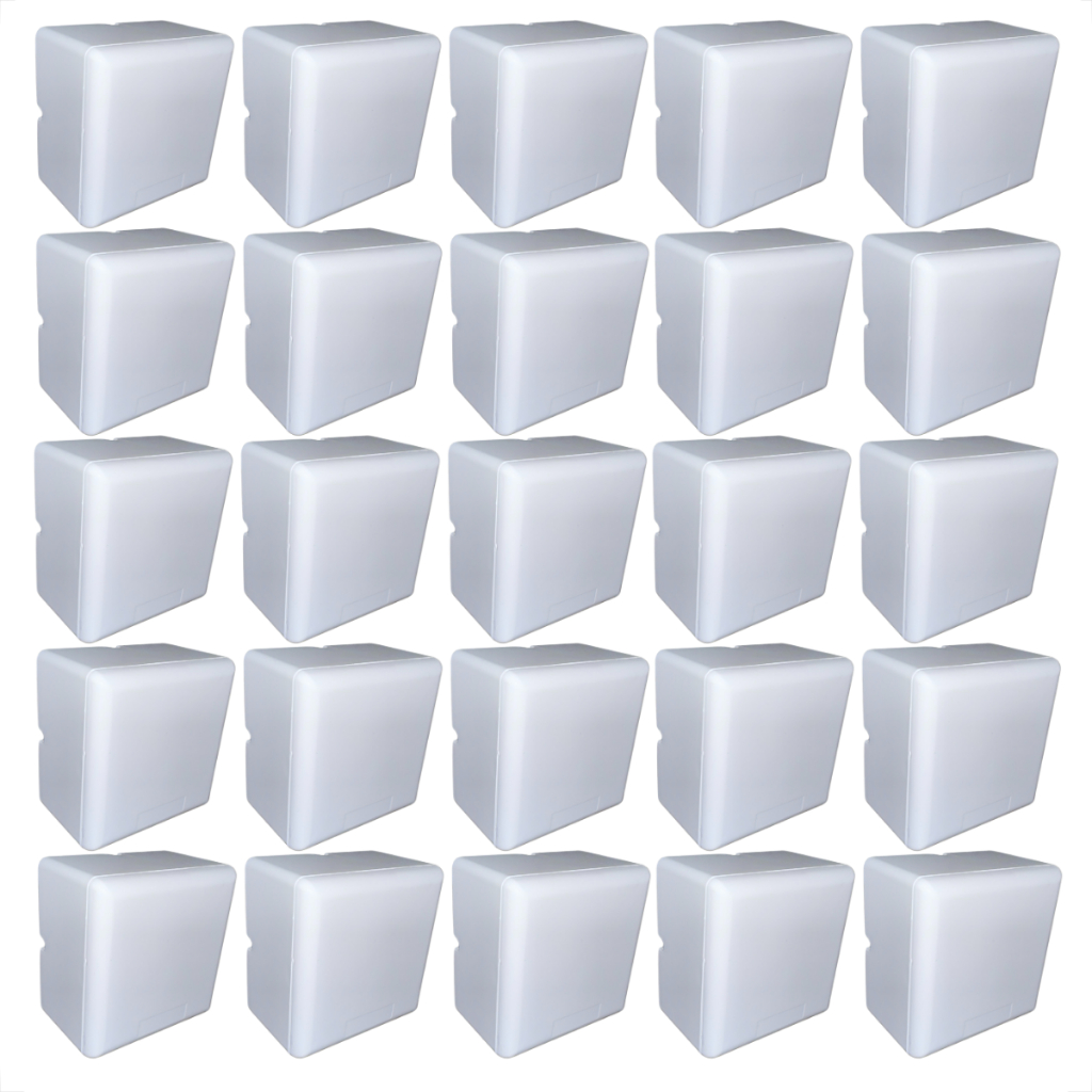 20x Caixa Proteção Sobrepor Organizadora Cftv Branca Micro 8x8x5