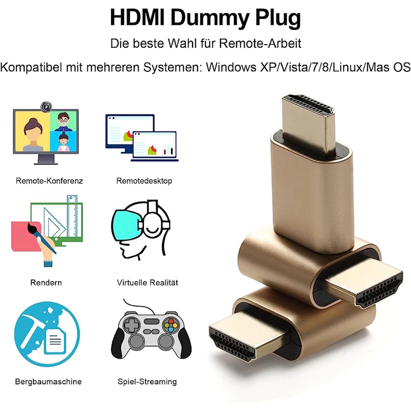 EMULADOR DE MONITOR HDMI STARWARE DUMMY PLUG 4K DISPLAY