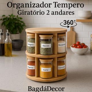 ✅ Porta Temperos 12 Potes de Vidro – Organização, Estilo e Praticidade na Cozinha🔝 em Oferta na Shopee