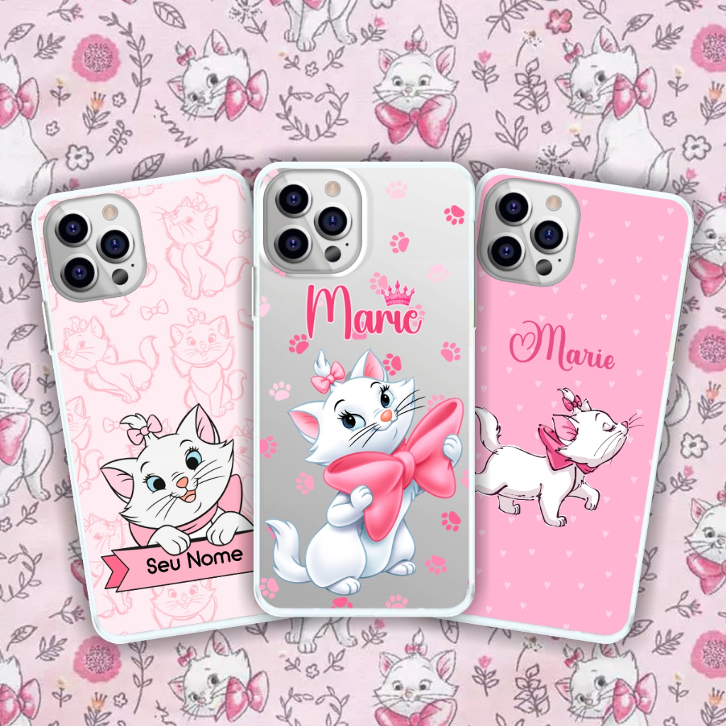 Capa de Celular Gata Marie Desenho Animado Personalizada Capinha de Celular