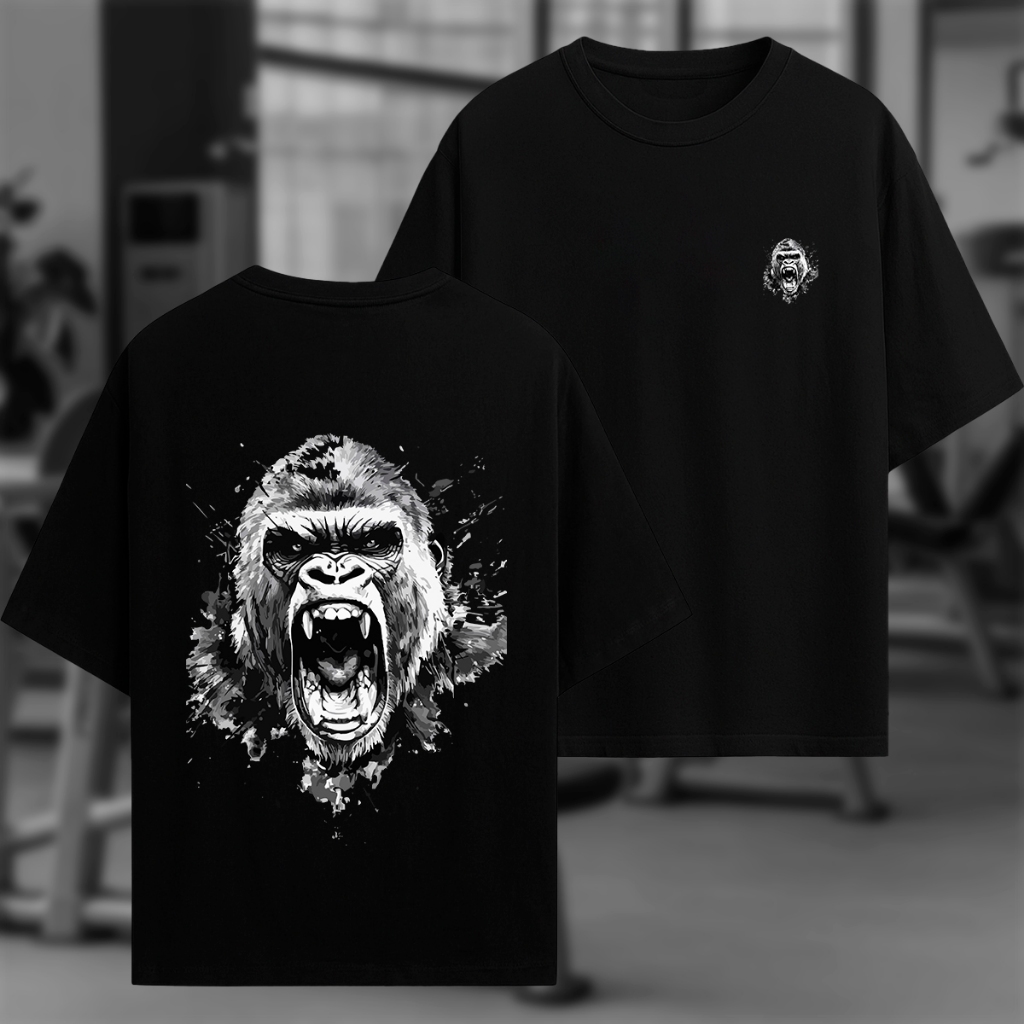 Camiseta Oversized Ou Modelo Básica Fúria Treino Gorila SilverBack Blusão Para Academia Envio Rápido