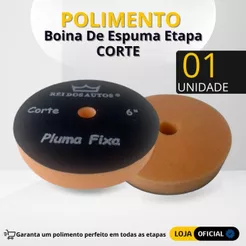 Boina Corte Espuma 6 Polegadas Pluma Fixa Uso Profissional